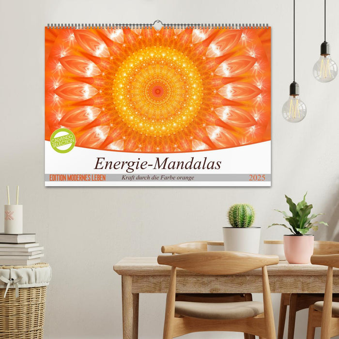 Energie - Mandalas in orange (CALVENDO Wandkalender 2025)