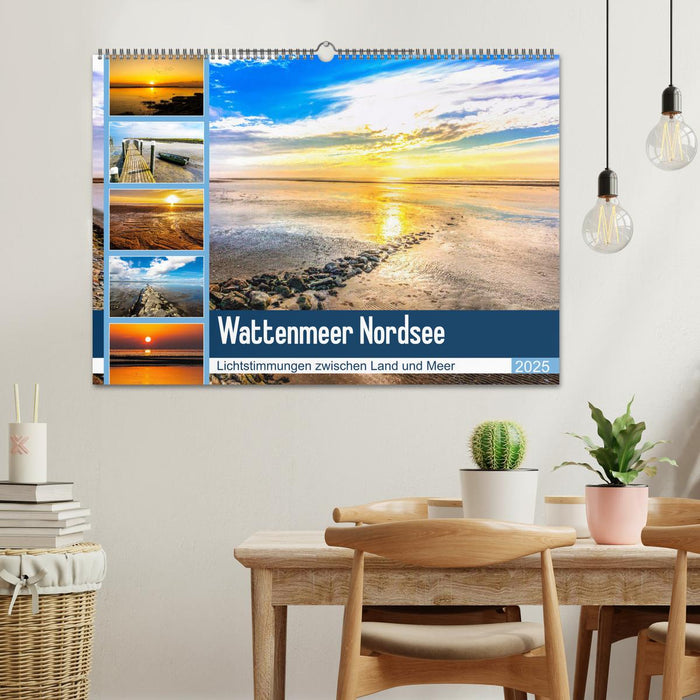 Wattenmeer Nordsee - Lichtstimmungen zwischen Land und Meer (CALVENDO Wandkalender 2025)