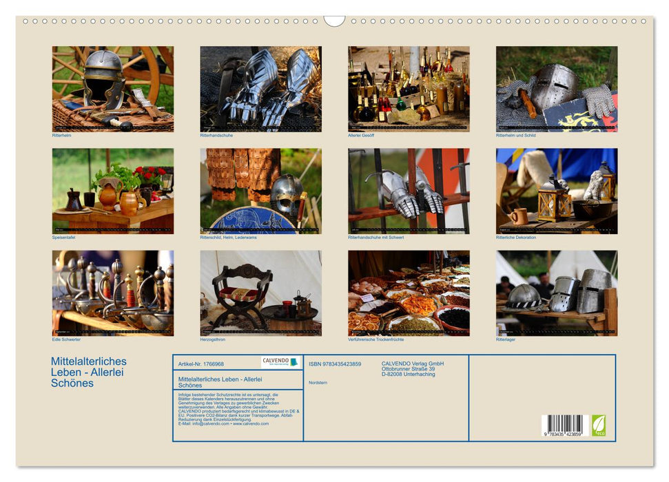Mittelalterliches Leben - Allerlei Schönes (CALVENDO Wandkalender 2025)