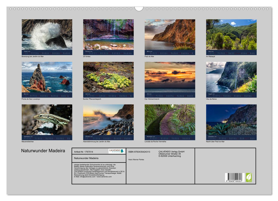 Naturwunder Madeira (CALVENDO Wandkalender 2025)