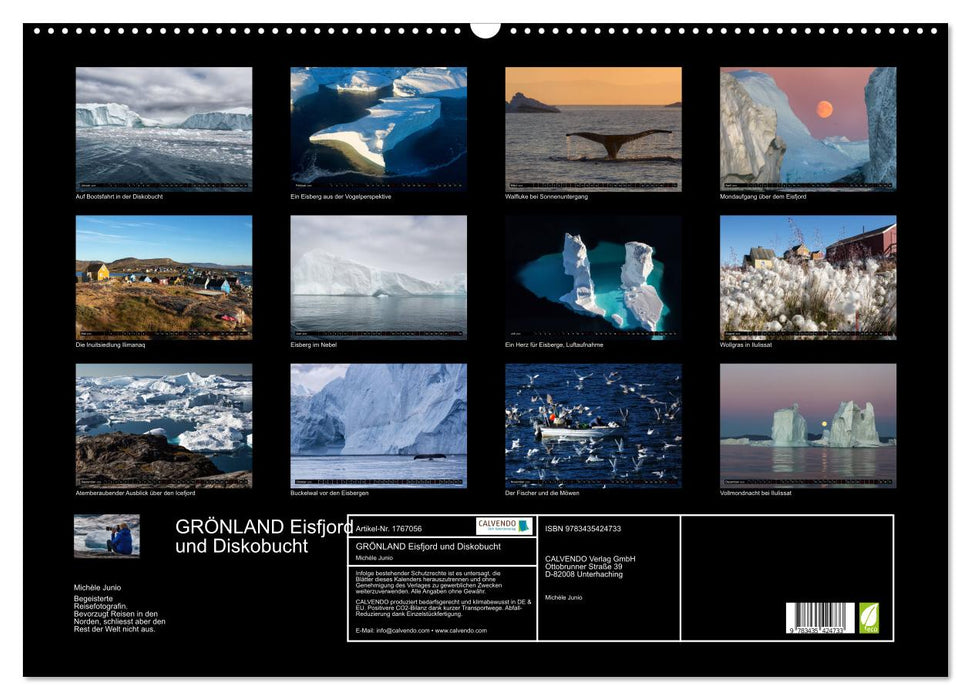 GRÖNLAND Eisfjord und Diskobucht (CALVENDO Wandkalender 2025)