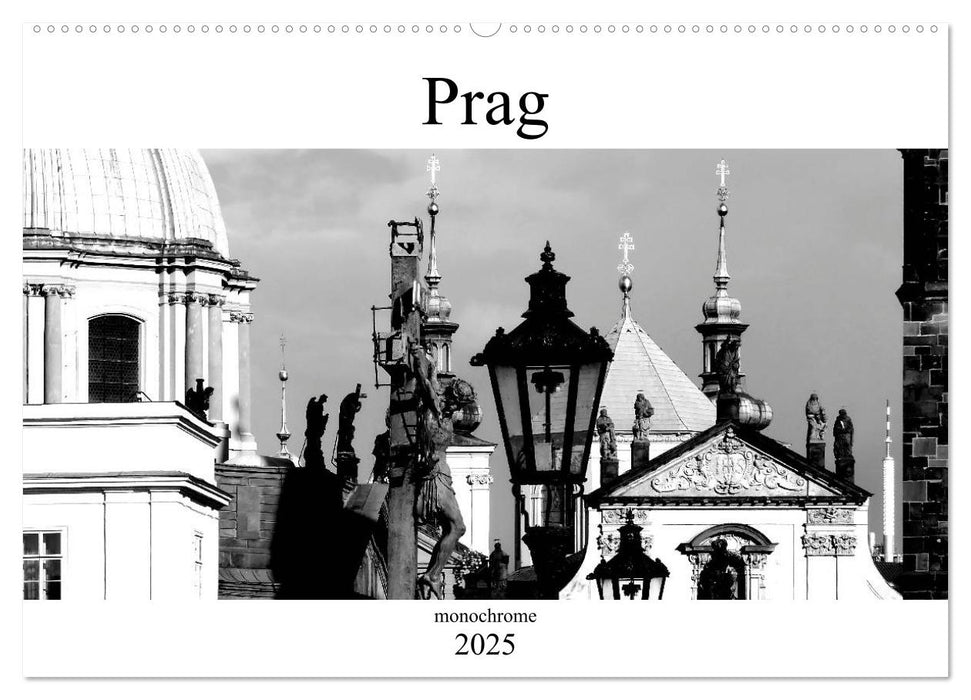 Prag monochrom (CALVENDO Wandkalender 2025)