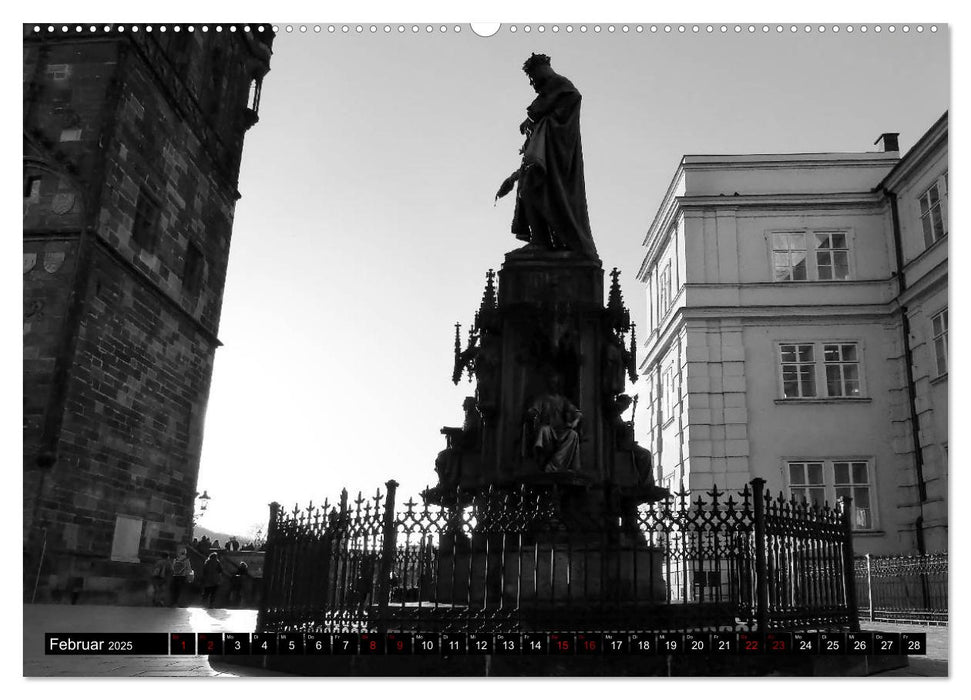 Prag monochrom (CALVENDO Wandkalender 2025)