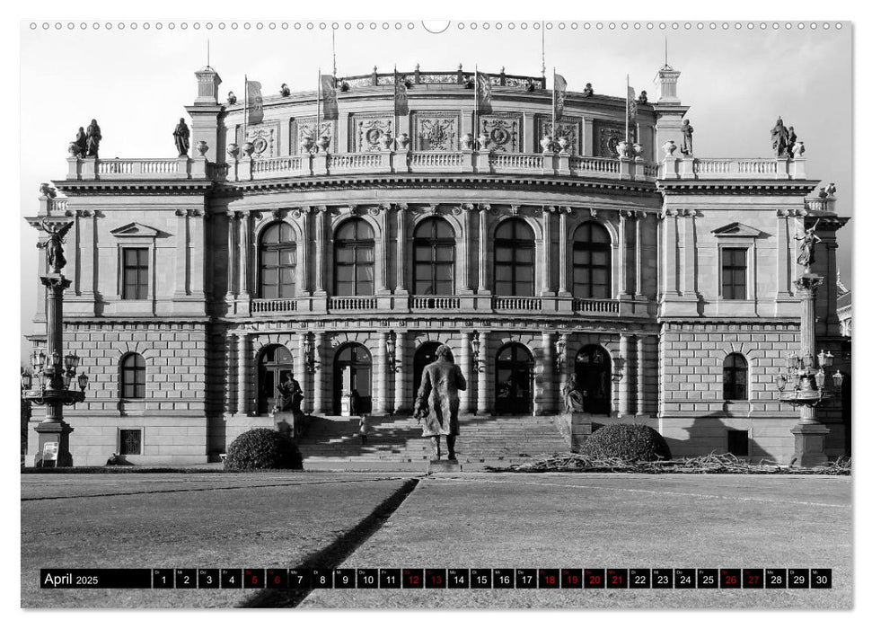 Prag monochrom (CALVENDO Wandkalender 2025)