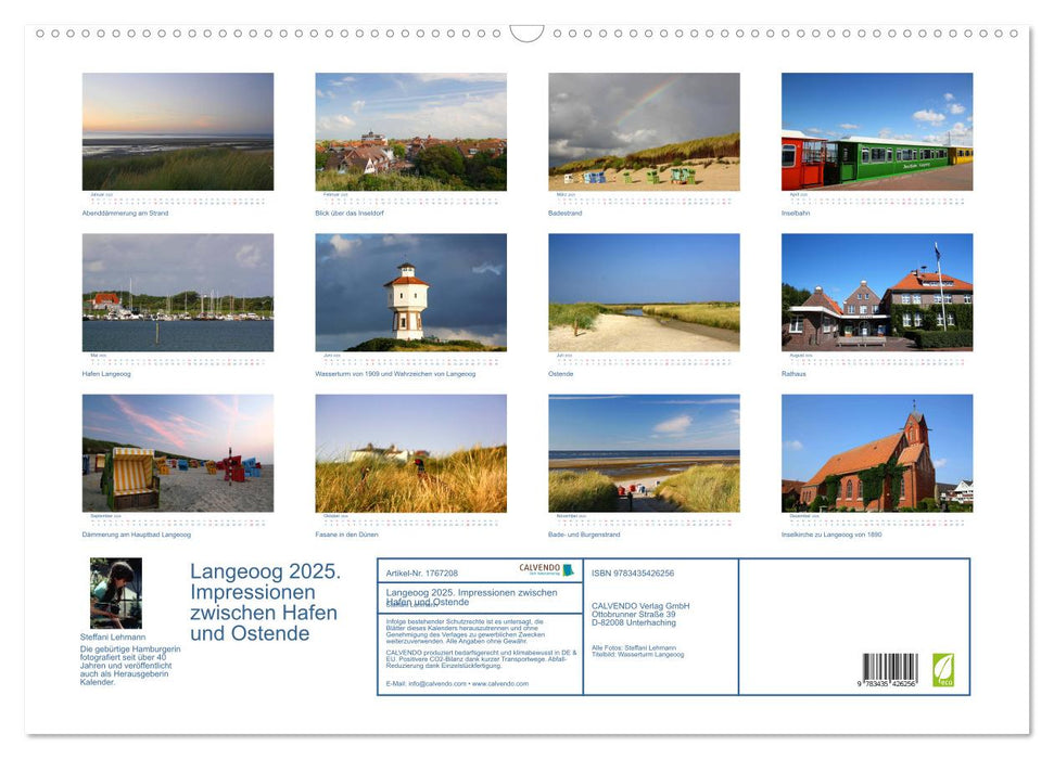 Langeoog 2025. Impressionen zwischen Hafen und Ostende (CALVENDO Wandkalender 2025)