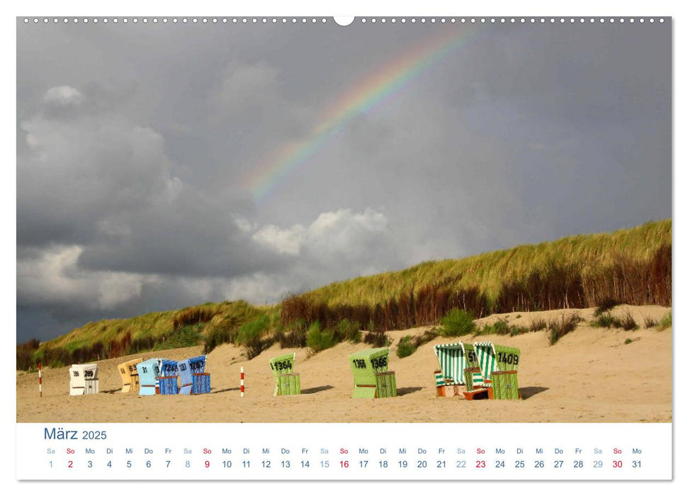 Langeoog 2025. Impressionen zwischen Hafen und Ostende (CALVENDO Wandkalender 2025)