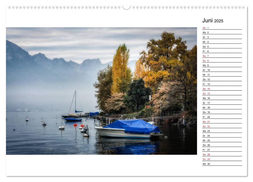 Montreux - Die Ufer des Genfer Sees (CALVENDO Wandkalender 2025)