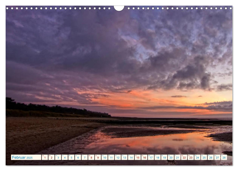 Sonnenuntergänge, an der Nordseeküste vor Cuxhaven (CALVENDO Wandkalender 2025)