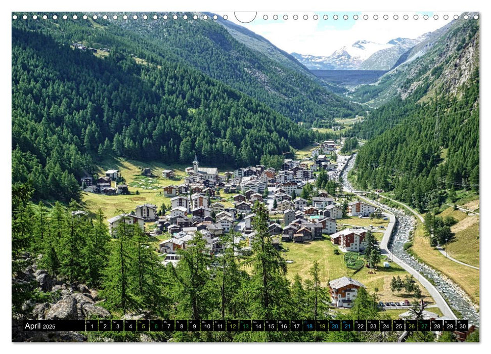 Faszination Saastal. Unterwegs im Wallis (CALVENDO Wandkalender 2025)