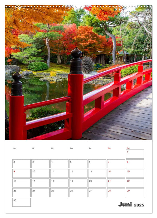 Herbst im japanischen Garten (CALVENDO Wandkalender 2025)