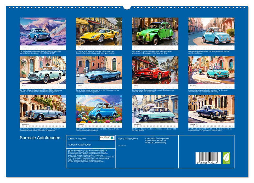 Surreale Autofreuden (CALVENDO Premium Wandkalender 2025)