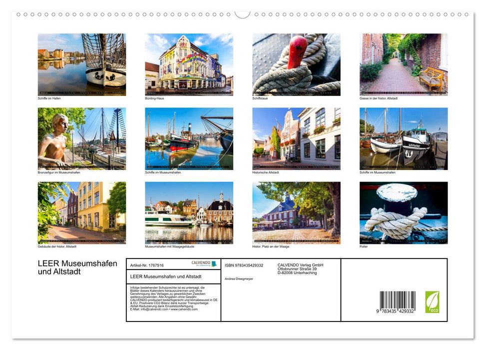 LEER Museumshafen und Altstadt (CALVENDO Premium Wandkalender 2025)