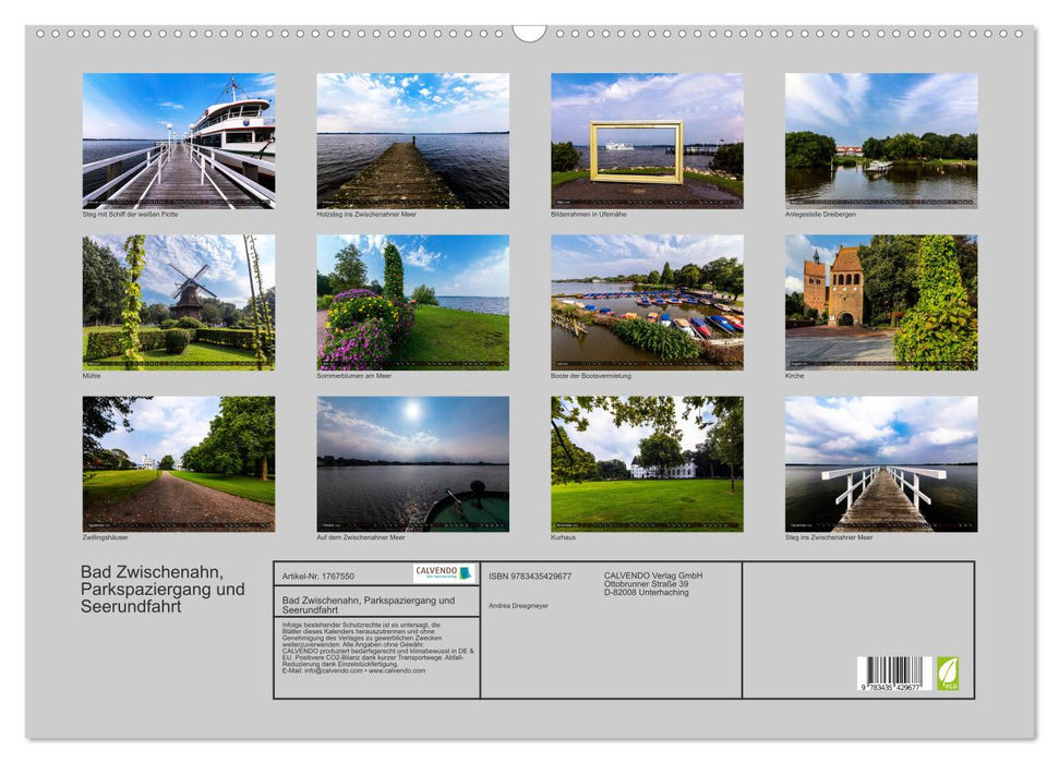 Bad Zwischenahn, Parkspaziergang und Seerundfahrt (CALVENDO Wandkalender 2025)