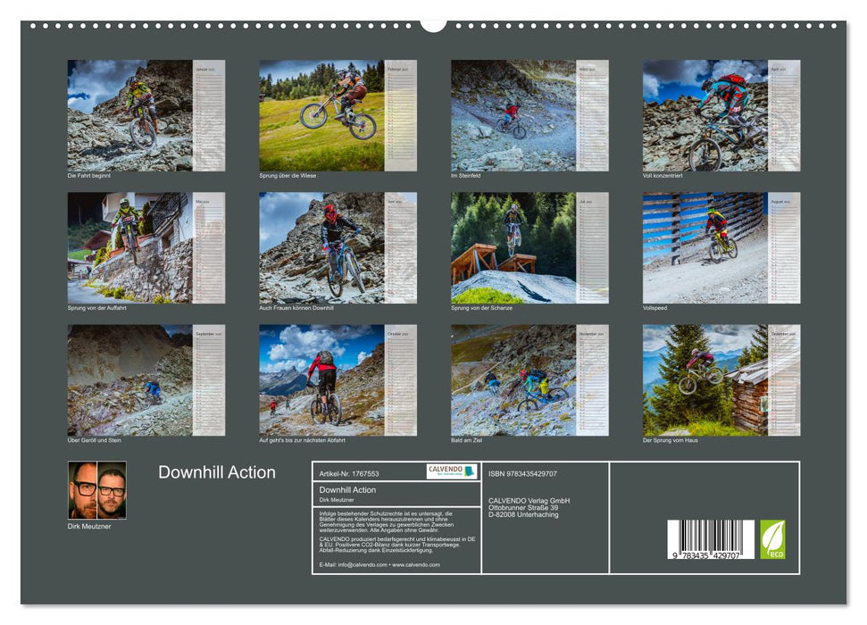 Downhill Action (CALVENDO Premium Wandkalender 2025)