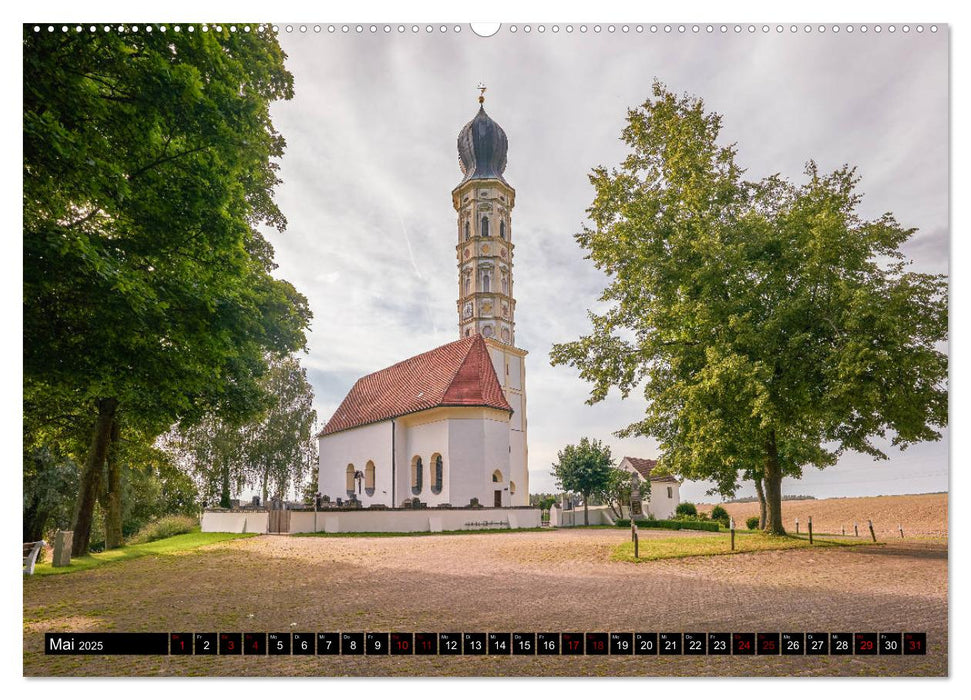 Bayerische Landschaften - Ein Streifzug durch das Dachauer Land (CALVENDO Premium Wandkalender 2025)