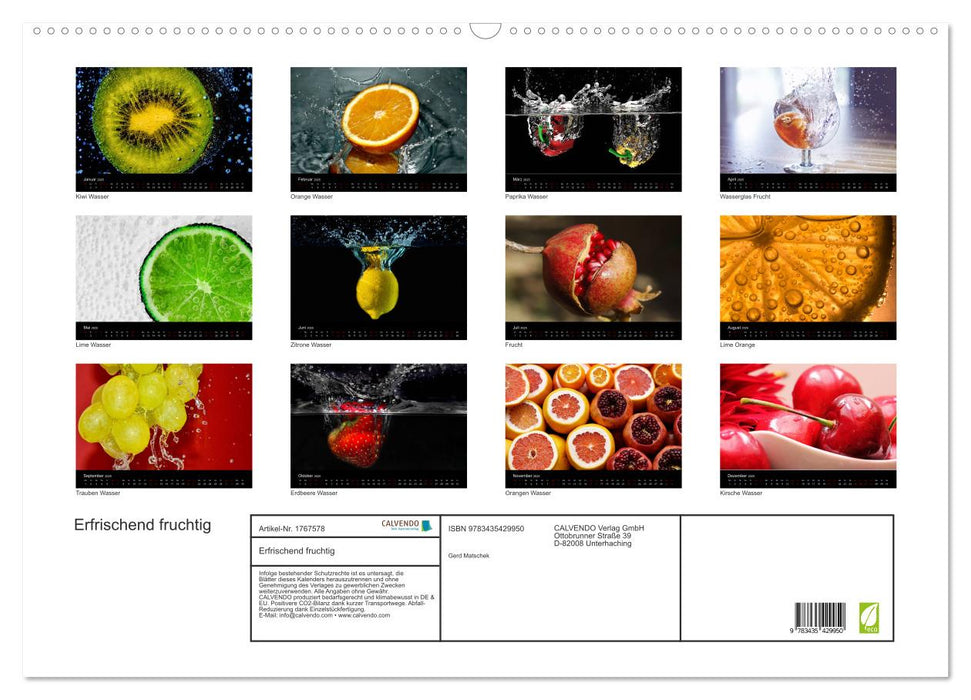 Erfrischend fruchtig (CALVENDO Wandkalender 2025)