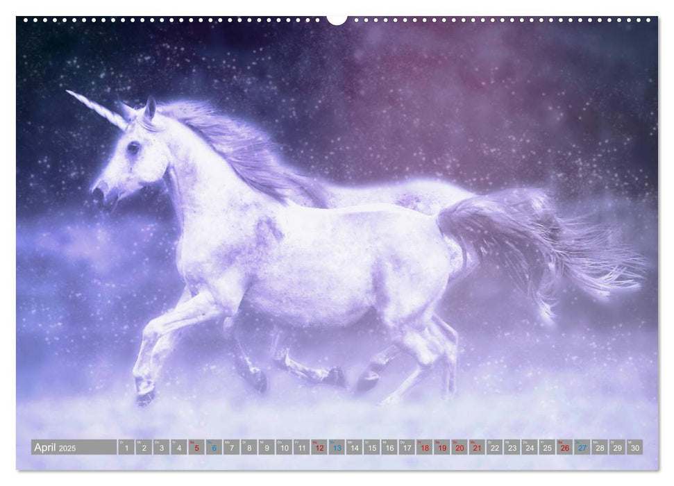 Fabeltier Einhorn (CALVENDO Premium Wandkalender 2025)