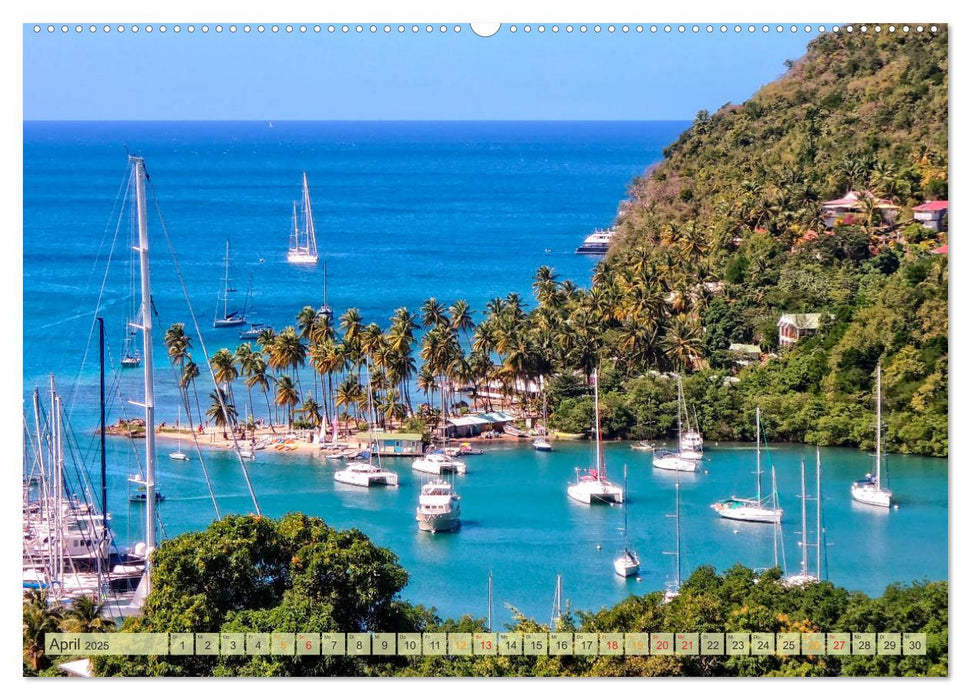 Reise in die Karibik - von den Bahamas bis Aruba (CALVENDO Premium Wandkalender 2025)