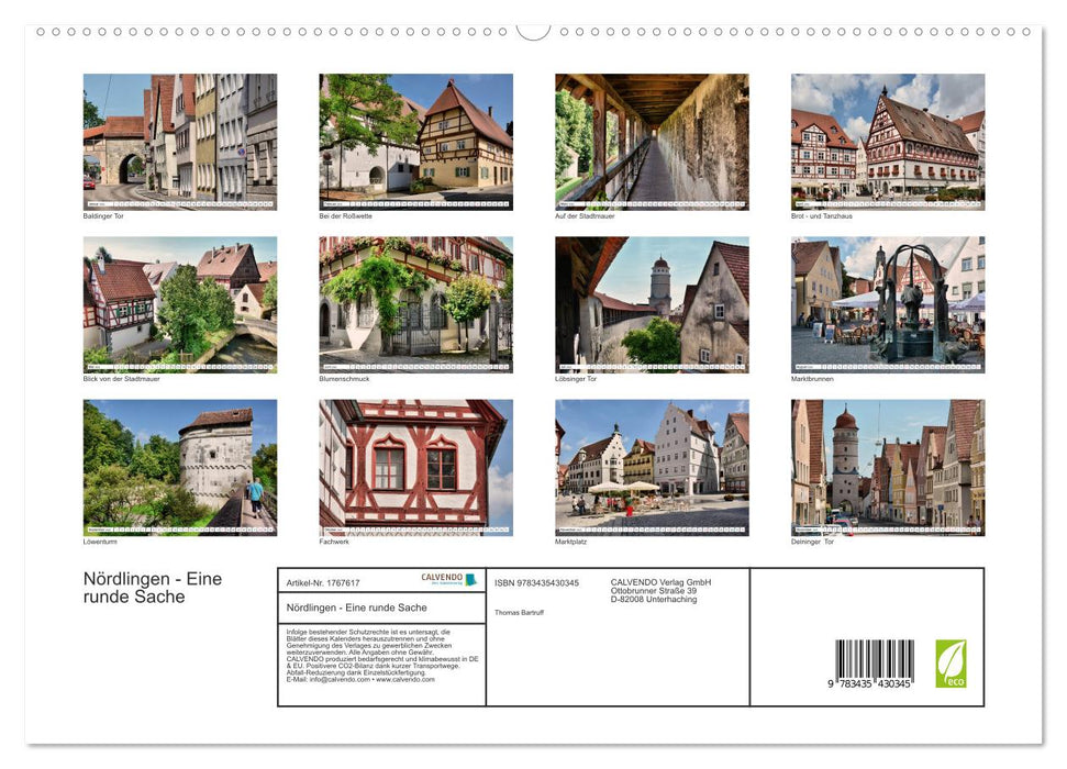 Nördlingen - Eine runde Sache (CALVENDO Premium Wandkalender 2025)