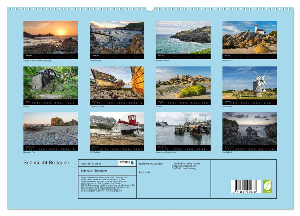 Sehnsucht Bretagne (CALVENDO Premium Wandkalender 2025)