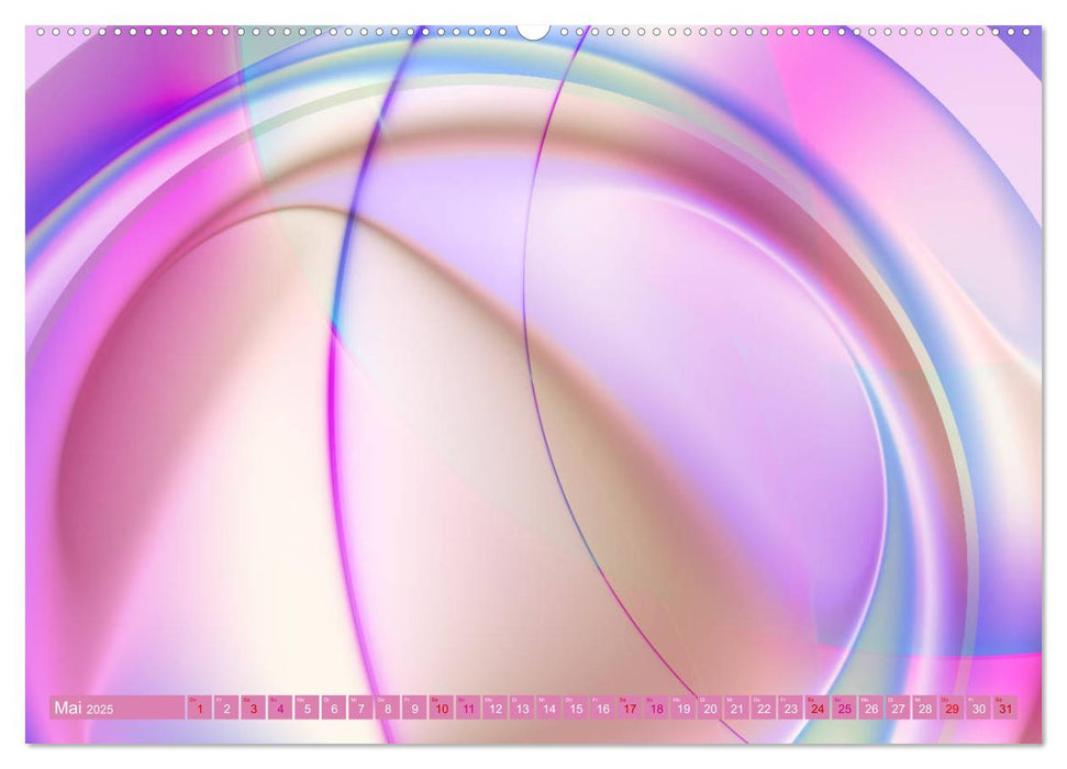 Lineare Strahlkraft - Wellen, Digitale Kunst (CALVENDO Premium Wandkalender 2025)