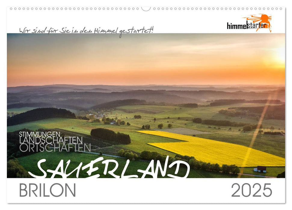 Das Sauerland bei Brilon aus der Vogelperspektive (CALVENDO Wandkalender 2025)