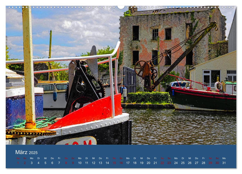 Auf dem Shannon - Mit dem Boot durch Irland (CALVENDO Wandkalender 2025)