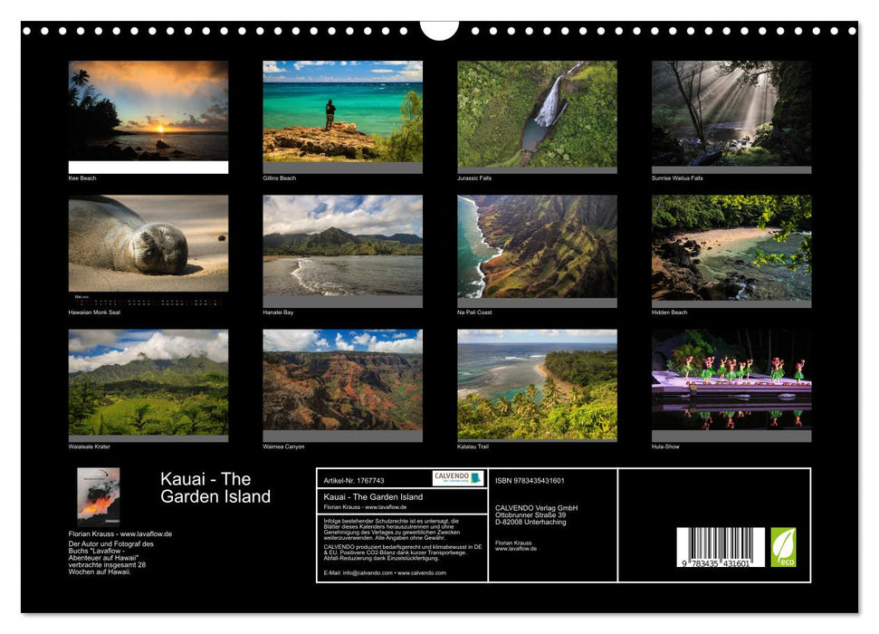 Kauai - The Garden Island (CALVENDO Wandkalender 2025)