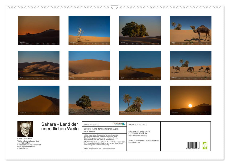 Sahara - Land der unendlichen Weite (CALVENDO Wandkalender 2025)