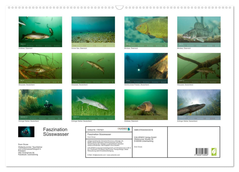 Faszination Süsswasser (CALVENDO Wandkalender 2025)