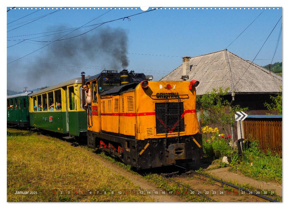 Waldbahnen in Rumänien - Die letzten Mocanitas (CALVENDO Premium Wandkalender 2025)