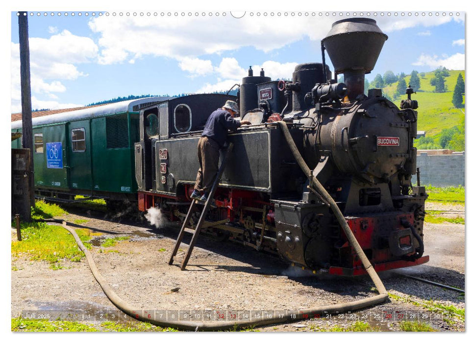 Waldbahnen in Rumänien - Die letzten Mocanitas (CALVENDO Premium Wandkalender 2025)