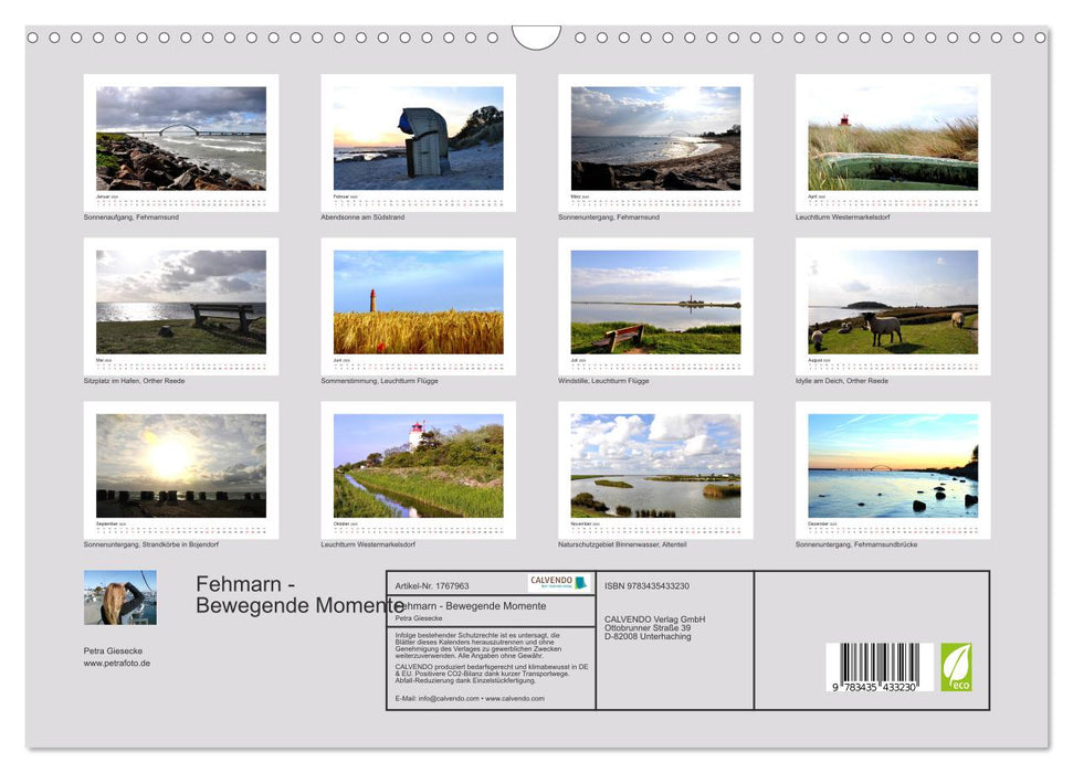 Fehmarn - Bewegende Momente (CALVENDO Wandkalender 2025)