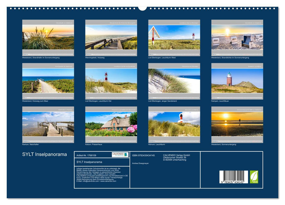 SYLT Inselpanorama (CALVENDO Premium Wandkalender 2025)