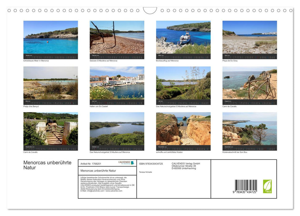 Menorcas unberührte Natur (CALVENDO Wandkalender 2025)