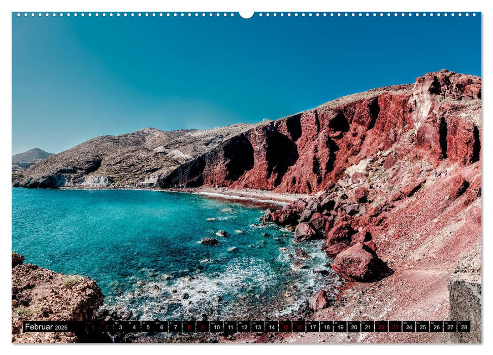 Santorini - Perle in der Ägais (CALVENDO Premium Wandkalender 2025)