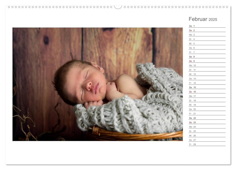 Aller Anfang ist klein - Babykalender mit Noah (CALVENDO Premium Wandkalender 2025)