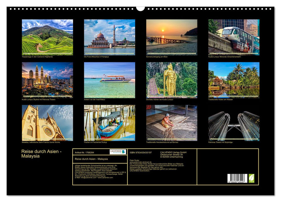 Reise durch Asien - Malaysia (CALVENDO Wandkalender 2025)