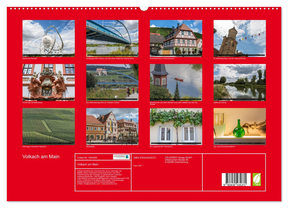 Volkach am Main (CALVENDO Premium Wandkalender 2025)