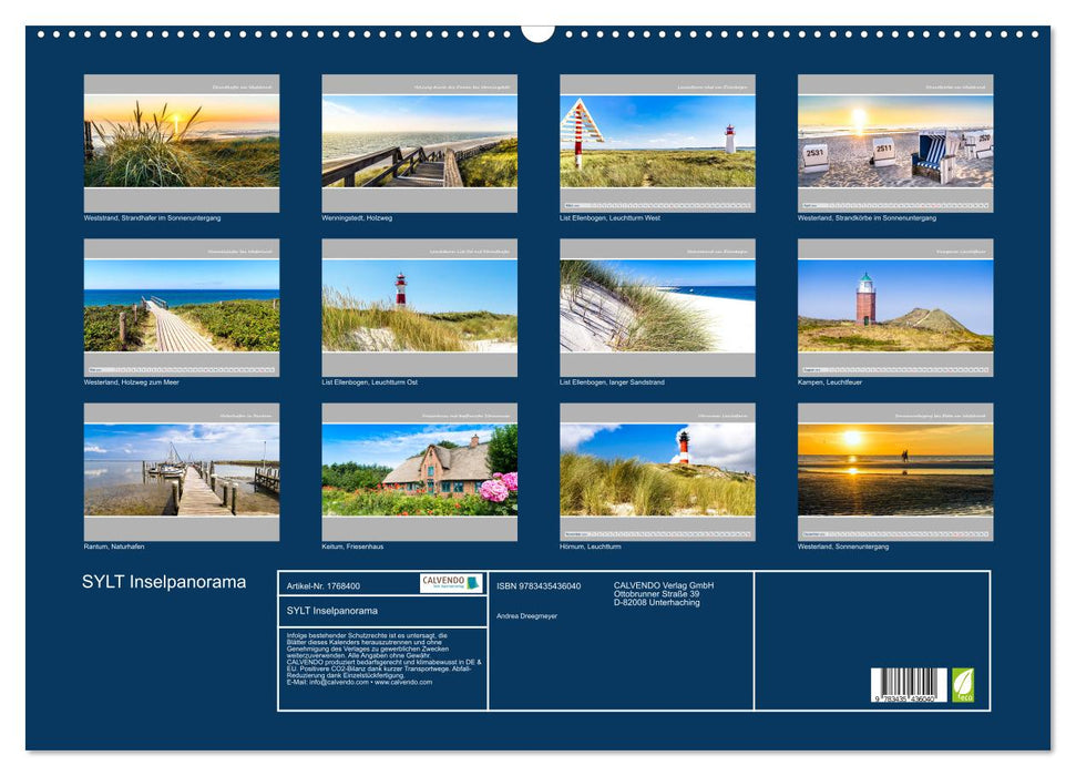 SYLT Inselpanorama (CALVENDO Wandkalender 2025)