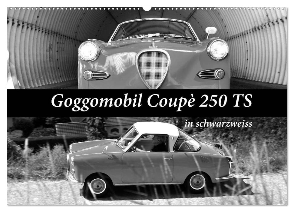 Goggomobil Coupè 250 TS in schwarzweiss (CALVENDO Wandkalender 2025)