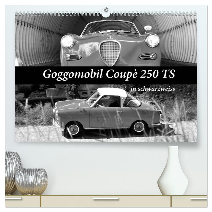 Goggomobil Coupè 250 TS in schwarzweiss (CALVENDO Premium Wandkalender 2025)