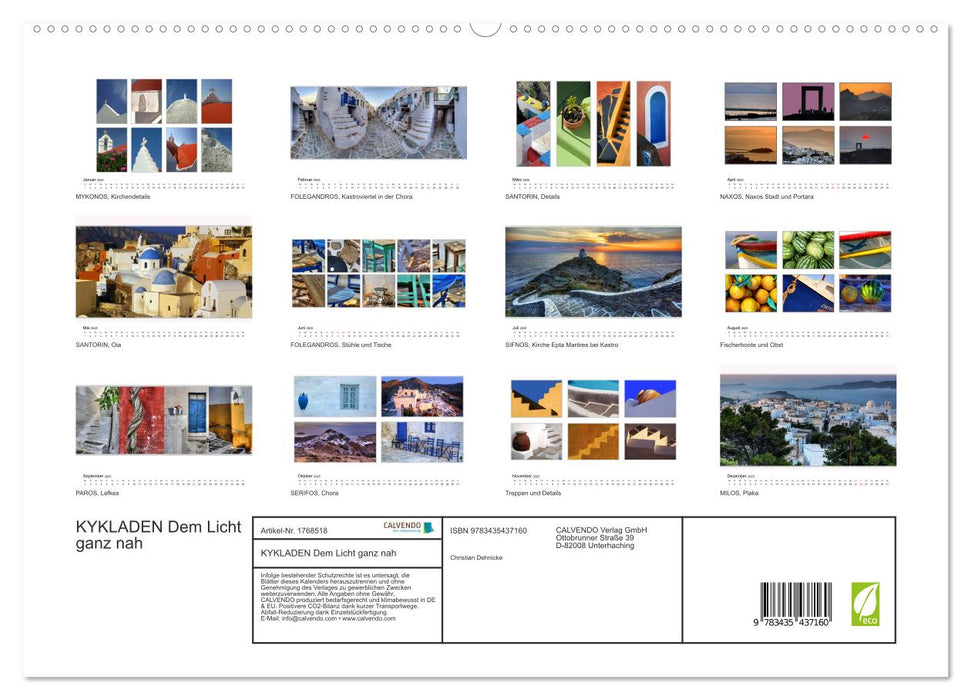 KYKLADEN Dem Licht ganz nah (CALVENDO Premium Wandkalender 2025)