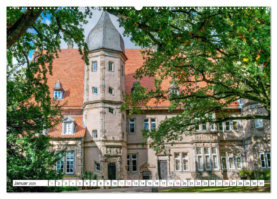 Schlösser und Burgen zwischen Lippe und Weser (CALVENDO Wandkalender 2025)