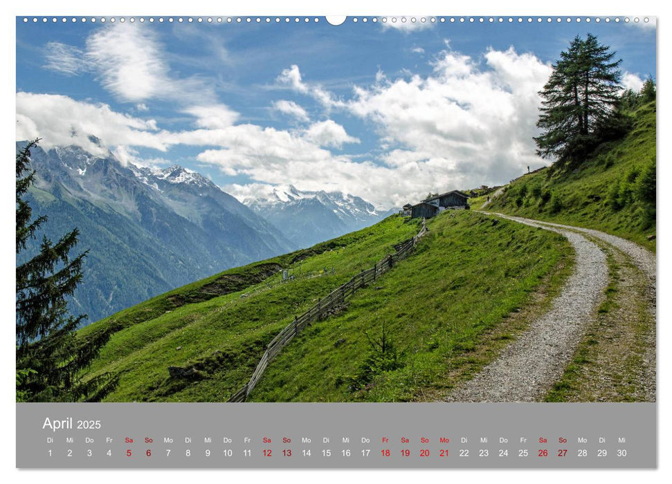 Das Stubaital in Tirol - Gipfelsturm und Gletscherseen (CALVENDO Wandkalender 2025)