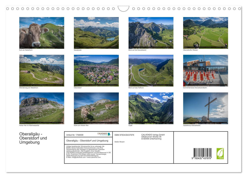 Oberallgäu - Oberstdorf und Umgebung (CALVENDO Wandkalender 2025)