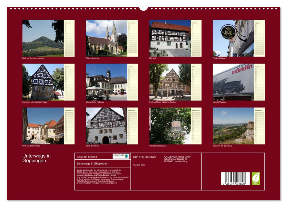 Unterwegs in Göppingen (CALVENDO Premium Wandkalender 2025)