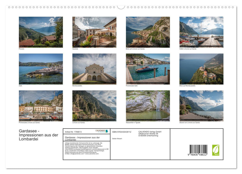 Gardasee - Impressionen aus der Lombardei (CALVENDO Premium Wandkalender 2025)