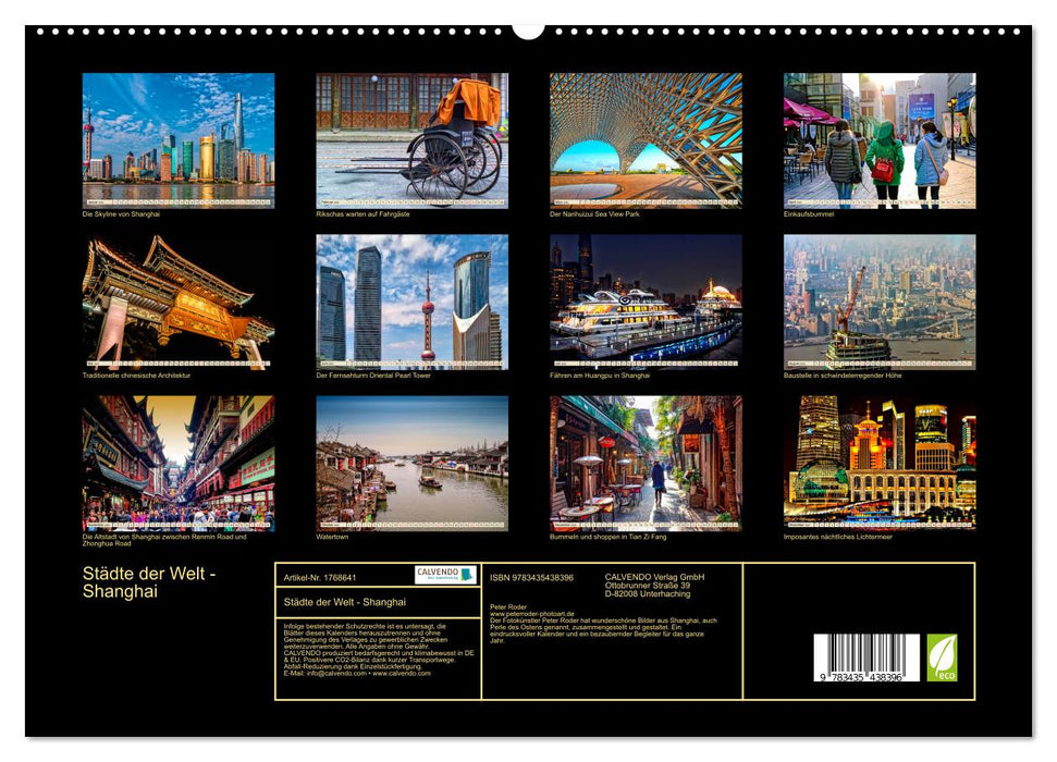 Städte der Welt - Shanghai (CALVENDO Premium Wandkalender 2025)