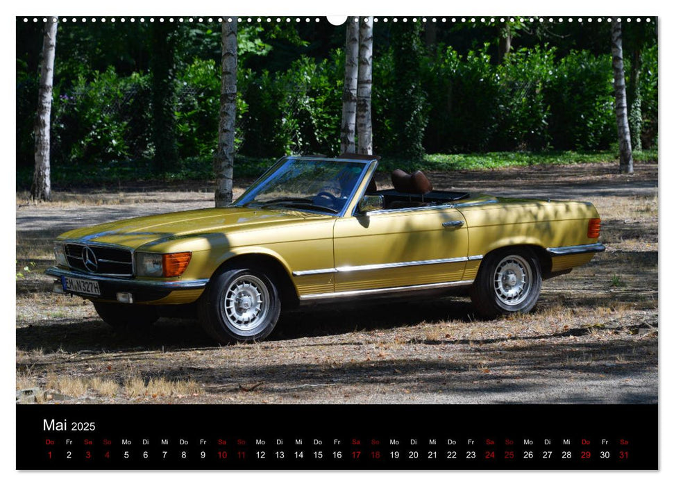 Mercedes SL W107 - zeitlose Eleganz (CALVENDO Premium Wandkalender 2025)